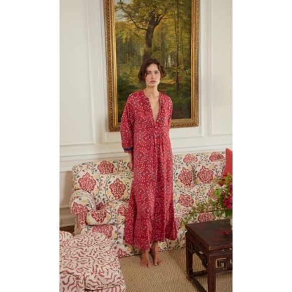 Natalie Martin Isobel Dress in Pinwheel Barn Red NWT Sz. S - Picture 1 of 11
